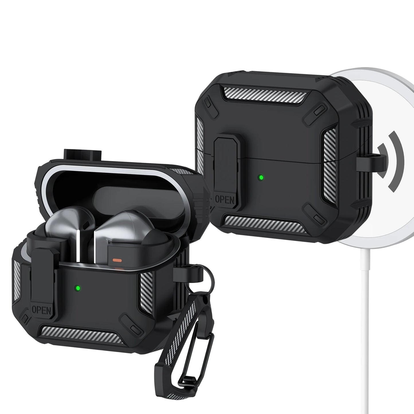 Fundas para auriculares con cerradura de seguridad para Samsung Galaxy Buds