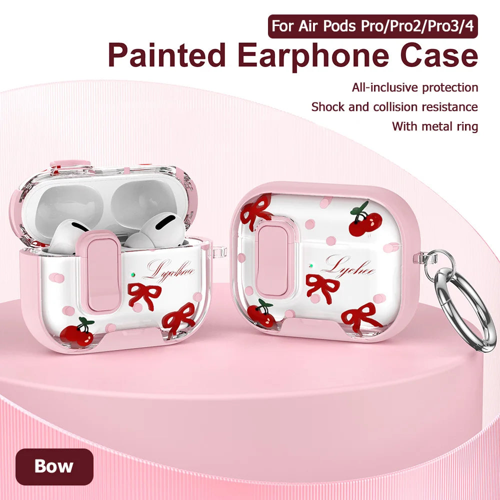 Funda para AirPods Pro, con aspecto tropical y llamativo (con bloqueo de seguridad)