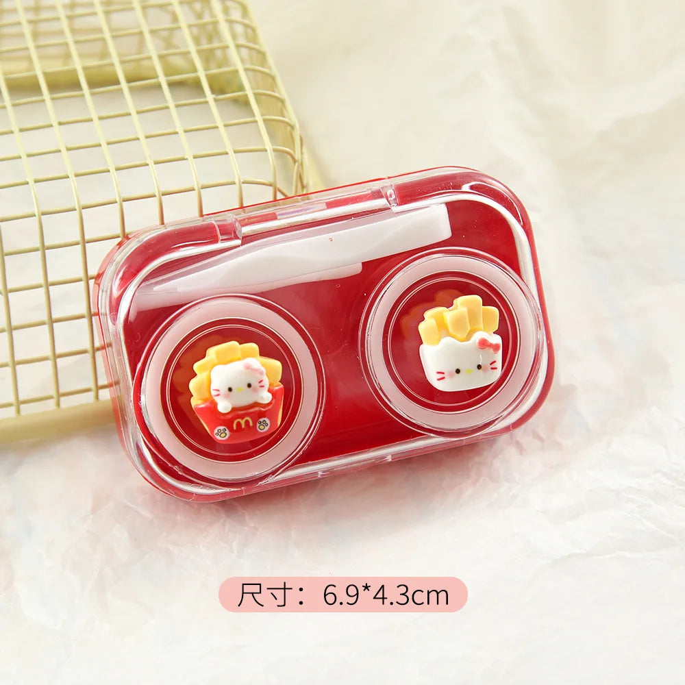 Sanrio Hello Kitty figuras de Anime dibujos animados transparente portátil