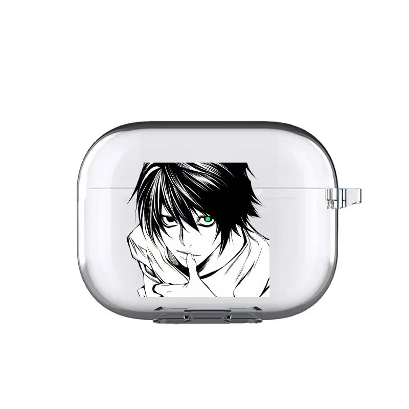 Funda protectora transparente para Apple Airpods Pro 2 L·Lawliet Death Note