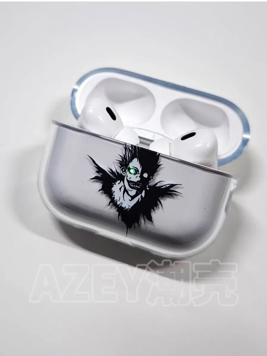 Funda para auriculares Death Note para Apple Airpods Pro, Yagami Light, Lawliet Ryuk, fundas protectoras para AirPods de anime