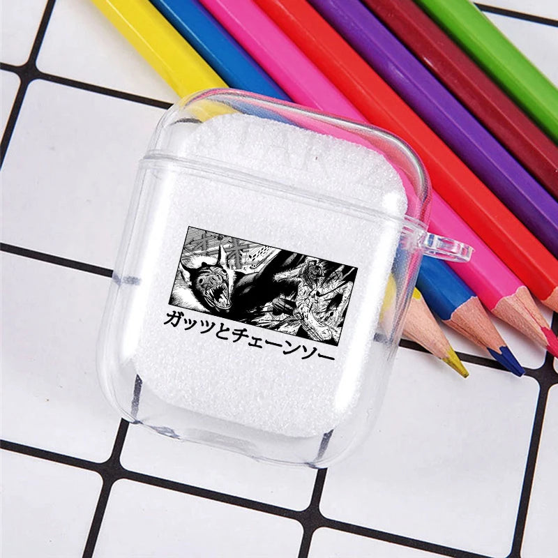 funda suave de TPU Power Denji Makima Aki Pochita funda para auriculares fundas Pro 3 2 1