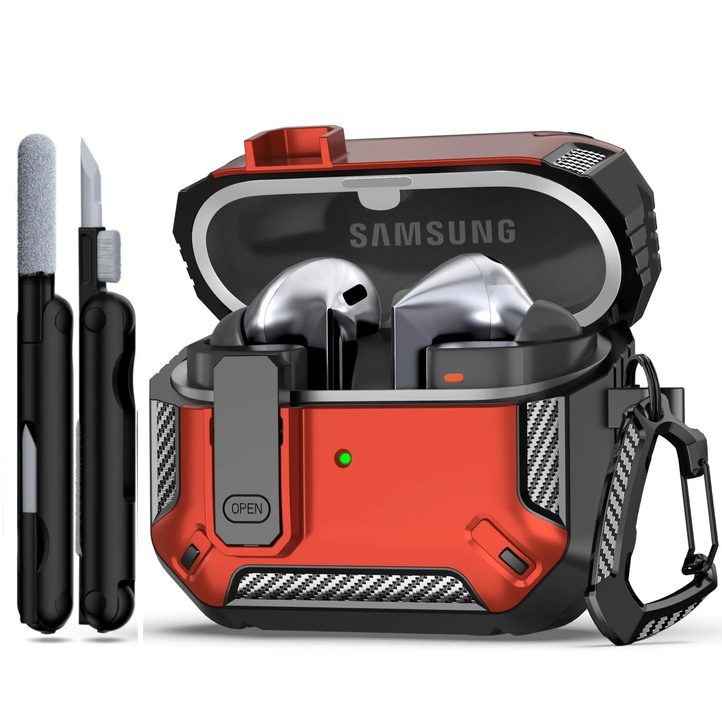 Funda Para Samsung Galaxy Buds con kit de limpieza Funda con cerradura