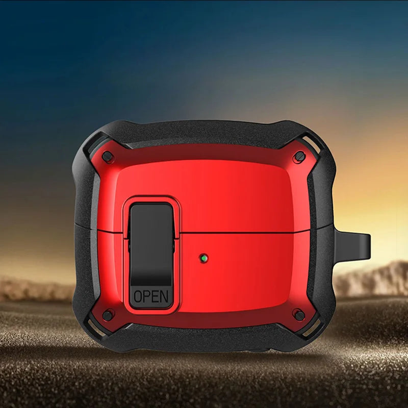 Funda para Samsung Galaxy Buds a prueba de golpes, con gancho.