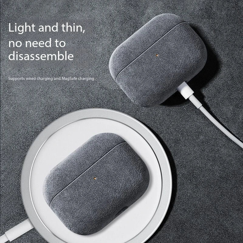 VEX ALCANTARA Funda de cuero para AirPods Pro 3 2 Pro3 funda protectora de lujo para AirPod 4 3 Pro2