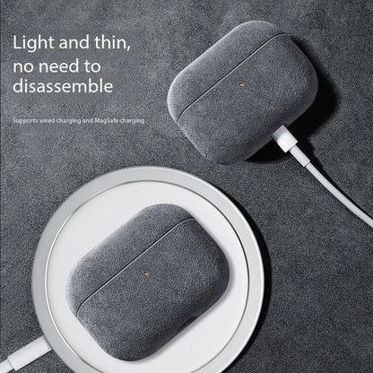 VEX ALCANTARA Funda de cuero para AirPods Pro 3 2 Pro3 funda protectora de lujo para AirPod 4 3 Pro2