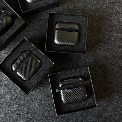 Para Airpods Pro 3 fundas de fibra de aramida fundas finas de fibra de carbono para auriculares para Airpods 4/Airpods Pro 2 3 cubierta de fibra de carbono Kevlar Real