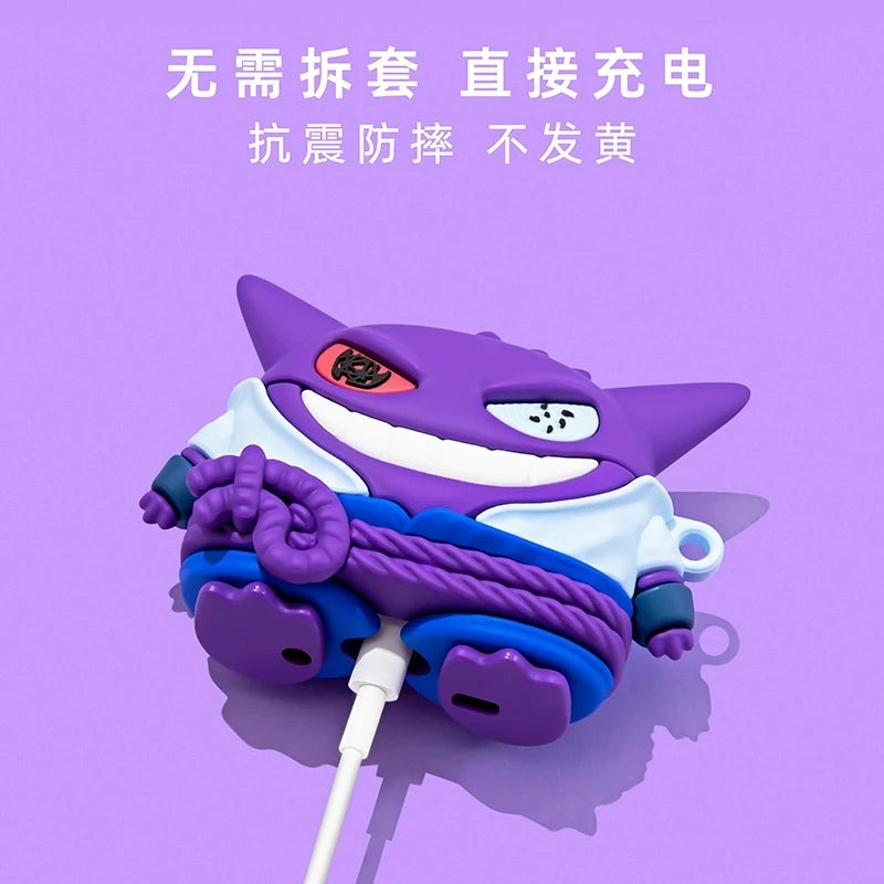 funda de silicona para auriculares con diseño de Gengar Para Airpods