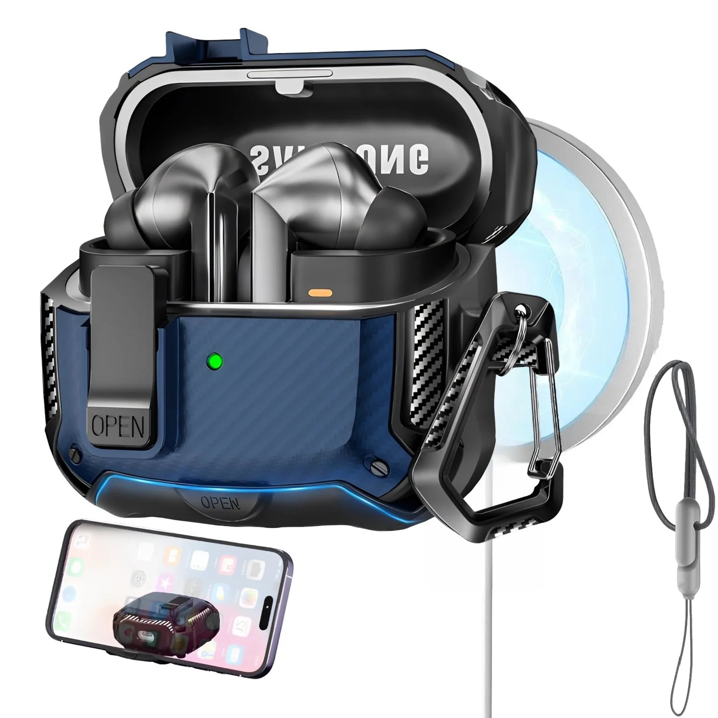 Funda para Samsung Galaxy Buds 3 Pro con cerradura segura