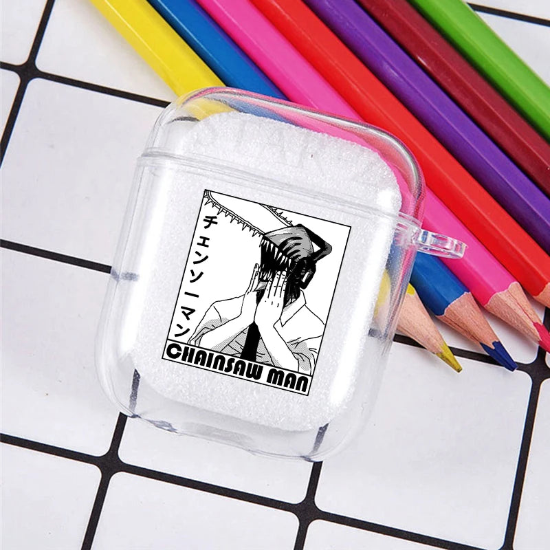 funda suave de TPU Power Denji Makima Aki Pochita funda para auriculares fundas Pro 3 2 1