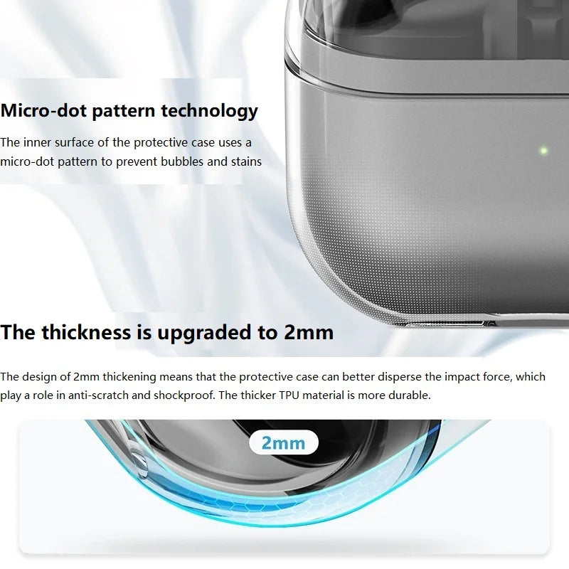 Funda transparente de silicona suave para auriculares Samsung