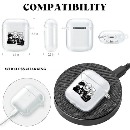 Funda transparente de TPU de Anime Jujutsu Kaisen para Airpods