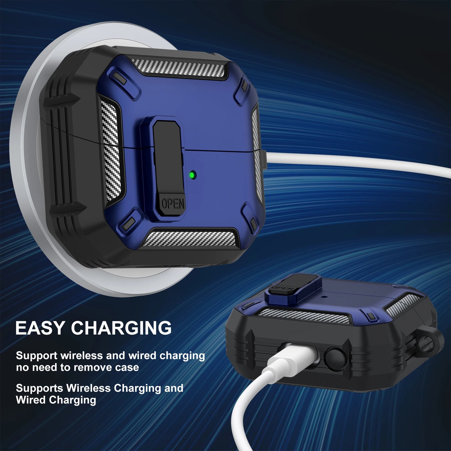 Fundas para auriculares con cerradura de seguridad para Samsung Galaxy Buds