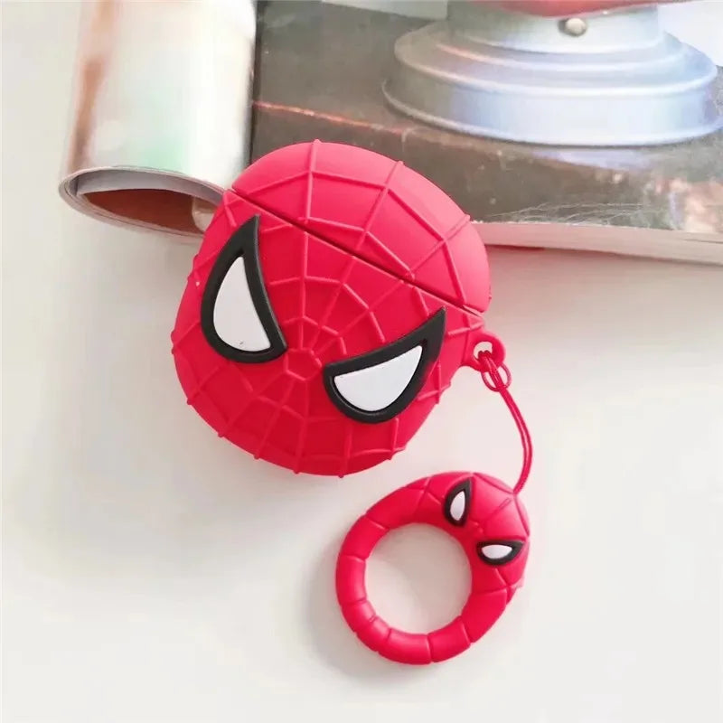 Funda protectora para Airpods, Spider-Man, Iron Man, Capitán América