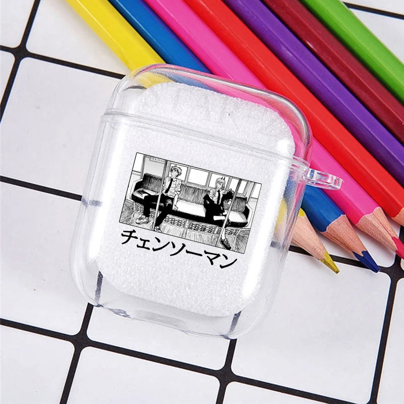 funda suave de TPU Power Denji Makima Aki Pochita funda para auriculares fundas Pro 3 2 1