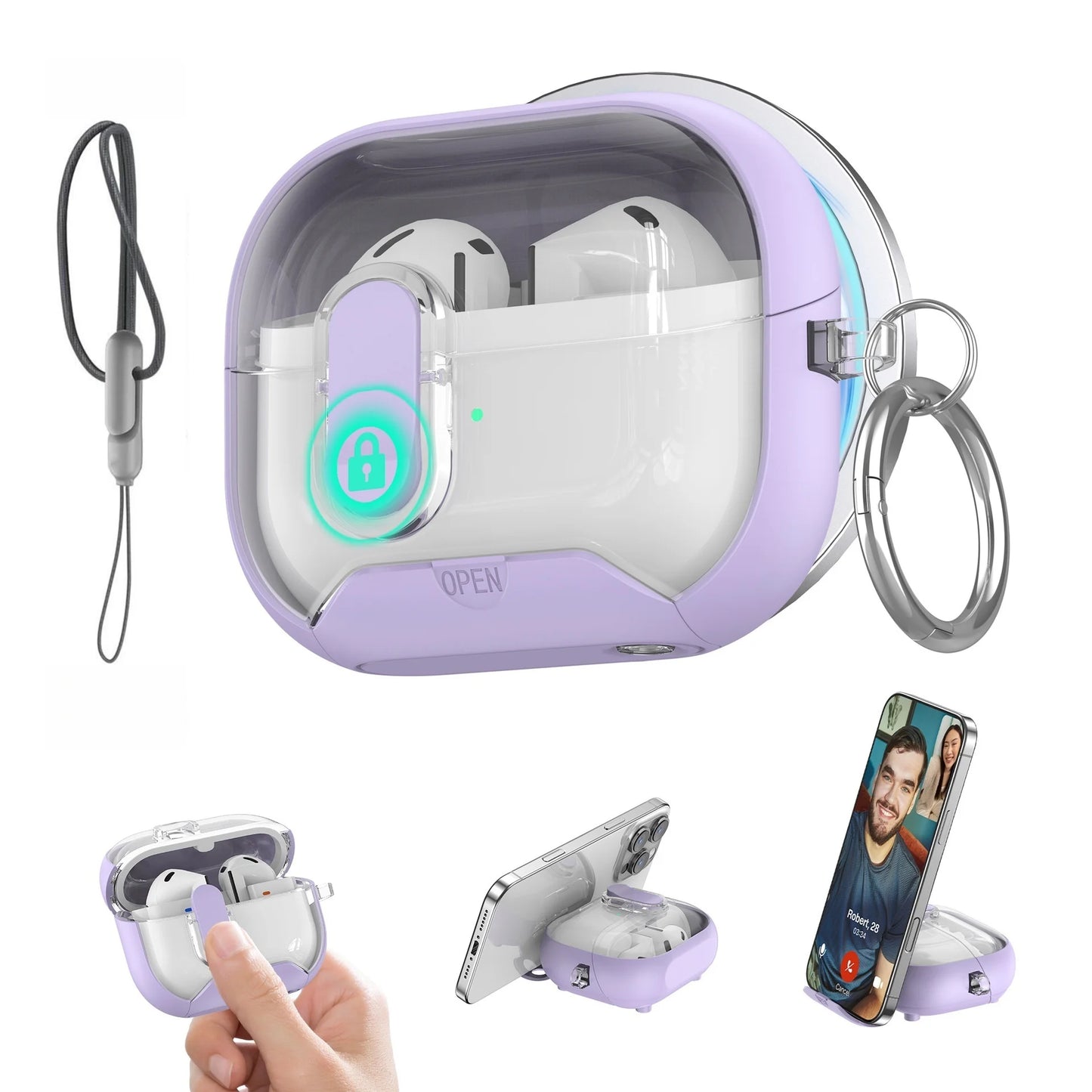 Funda para Samsung Galaxy Buds 3 Pro con cerradura segura