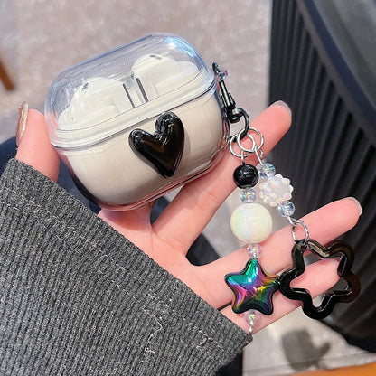 Funda para auriculares con lazo bonito degradado, colgante de cristal con forma de flor DIY para Samsung Galaxy