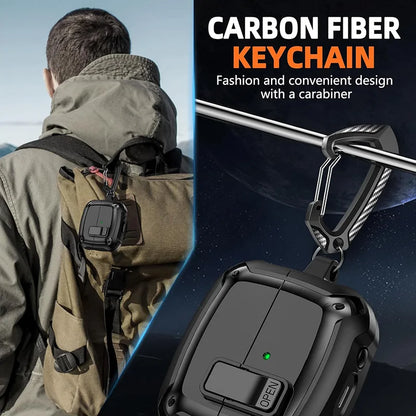 Funda para Samsung Galaxy Buds a prueba de golpes, con gancho.