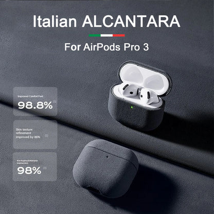 VEX ALCANTARA Funda de cuero para AirPods Pro 3 2 Pro3 funda protectora de lujo para AirPod 4 3 Pro2