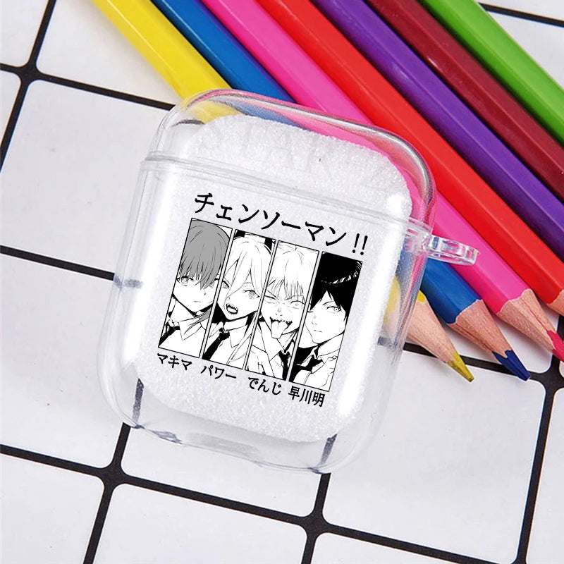 funda suave de TPU Power Denji Makima Aki Pochita funda para auriculares fundas Pro 3 2 1