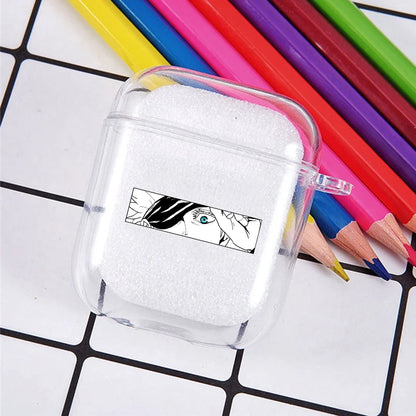 Funda transparente de TPU de Anime Jujutsu Kaisen para Airpods