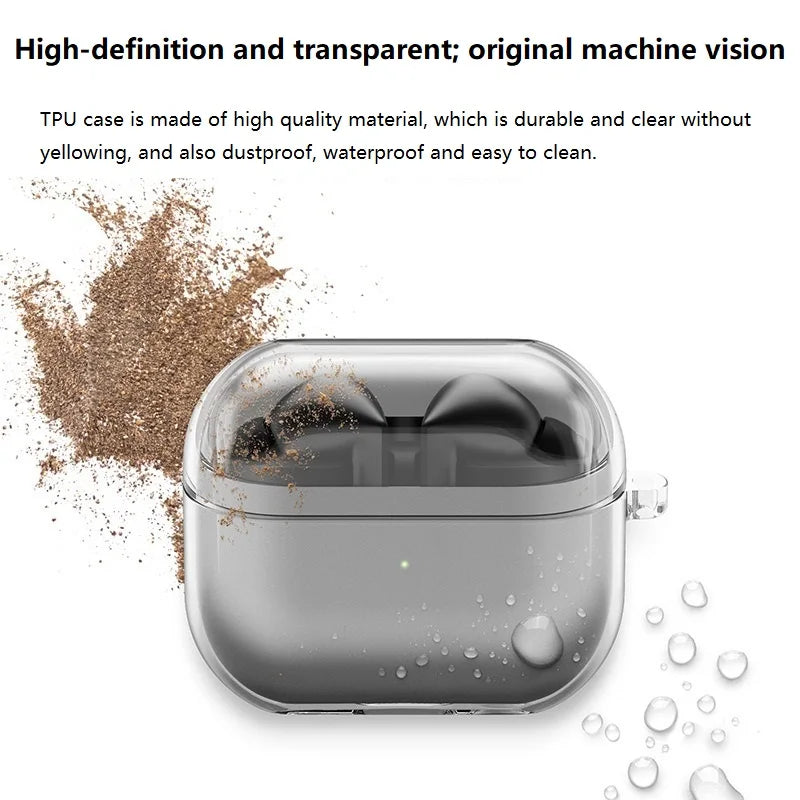 Funda transparente de silicona suave para auriculares Samsung