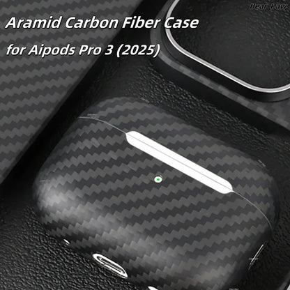 Para Airpods Pro 3 fundas de fibra de aramida fundas finas de fibra de carbono para auriculares para Airpods 4/Airpods Pro 2 3 cubierta de fibra de carbono Kevlar Real