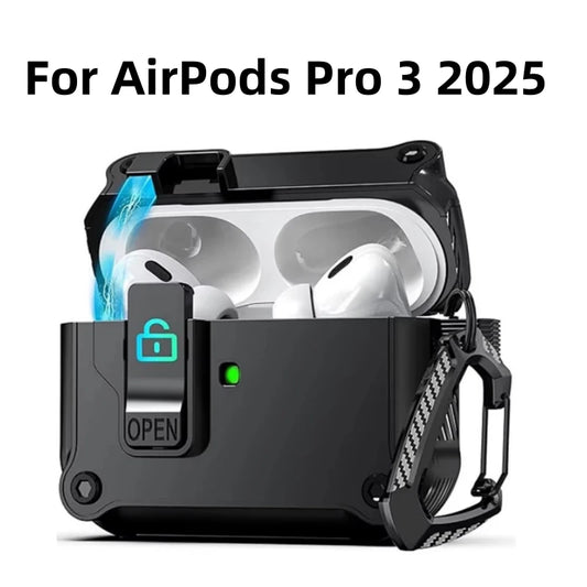 Funda de seguridad con cierre para AirPods Pro 3 (FUTURISTA)