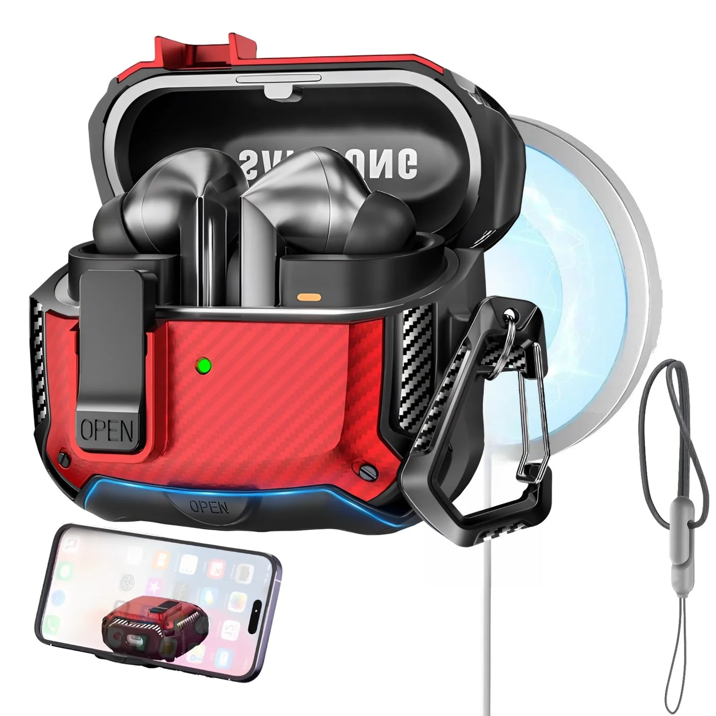 Funda para Samsung Galaxy Buds 3 Pro con cerradura segura