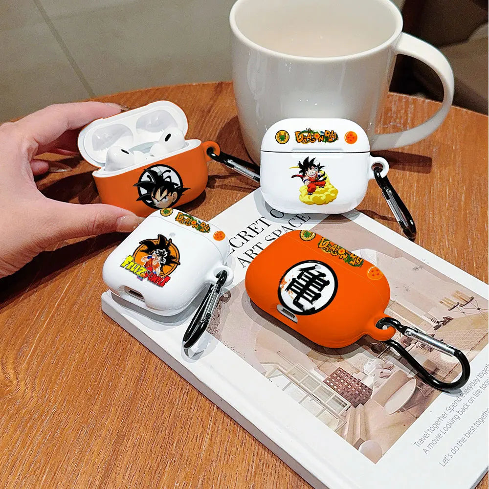Anime a prueba de golpes para d-dragons bolas protectora brillante HD duro PC auriculares funda para AirPods 1 2 3