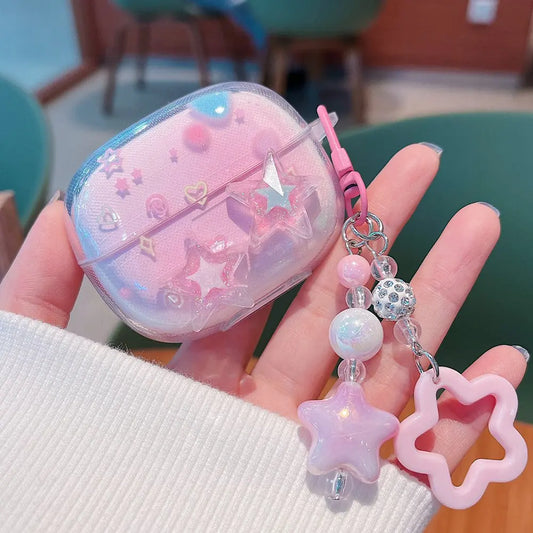 Funda para Xiaomi Redmi Buds 6 Pro con diseño de estrella 3D para auriculares Redmi Buds 6 Pro, con llavero