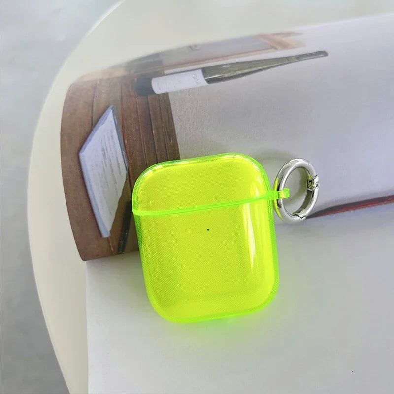 Funda fluorescente de color caramelo para auriculares AirPods de Apple