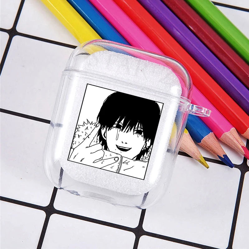 funda suave de TPU Power Denji Makima Aki Pochita funda para auriculares fundas Pro 3 2 1