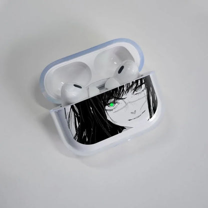 Estuche transparente para auriculares Airpods con diseño de anime