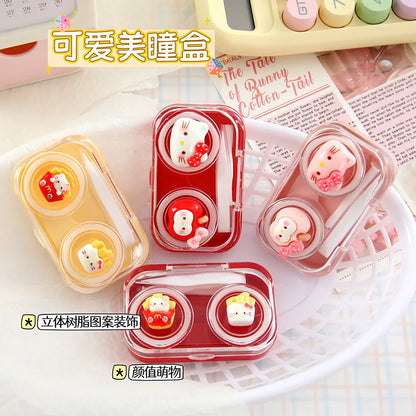 Sanrio Hello Kitty figuras de Anime dibujos animados transparente portátil