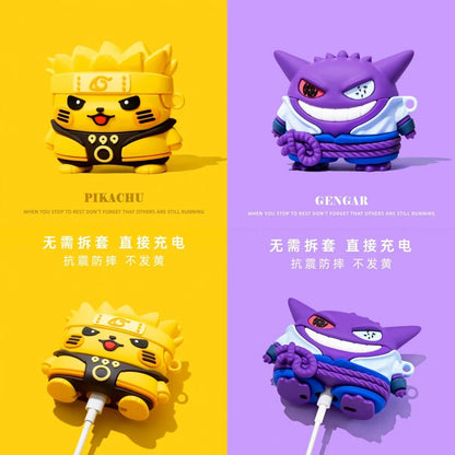 funda de silicona para auriculares con diseño de Gengar Para Airpods