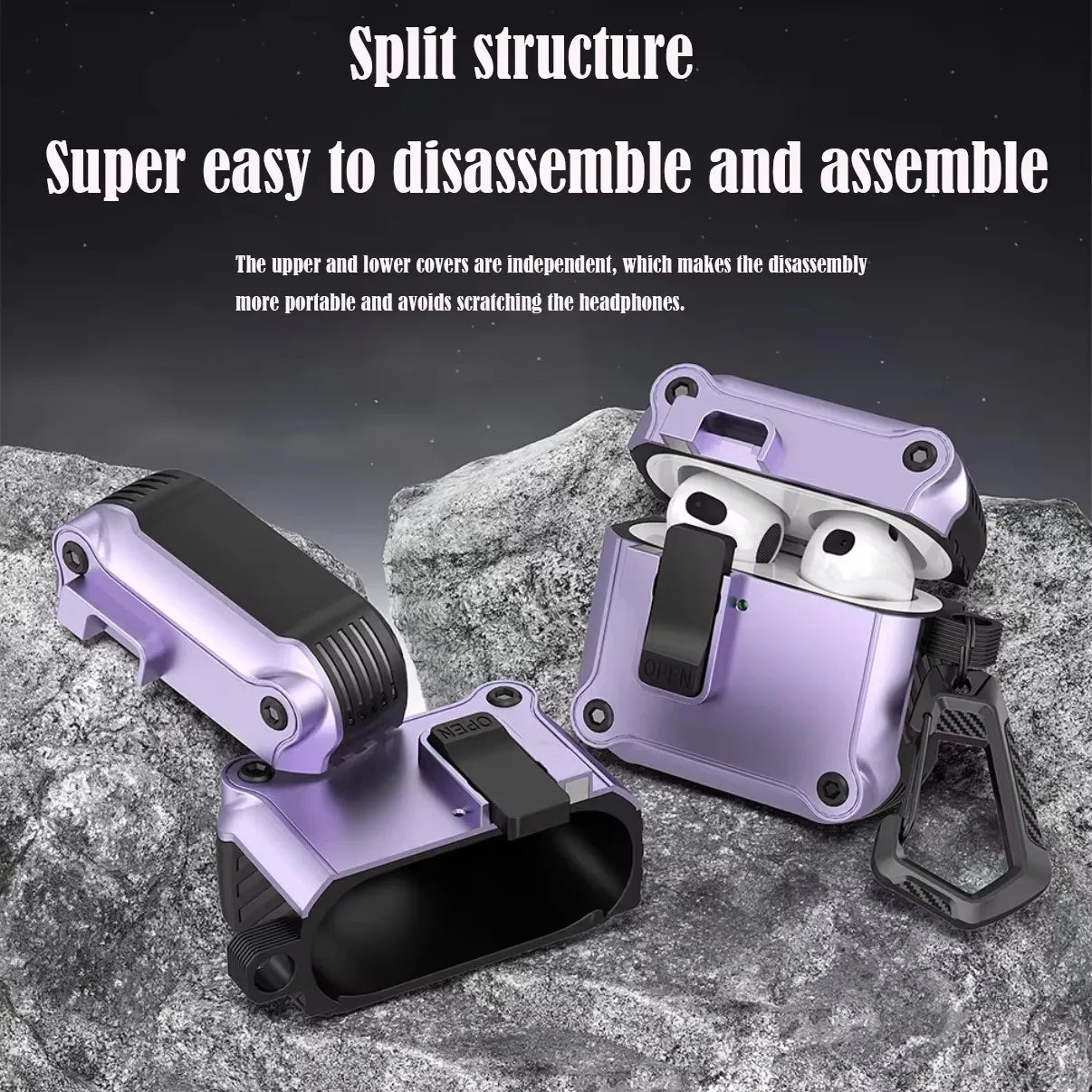 Funda de seguridad con cierre para AirPods Pro 3 (FUTURISTA)