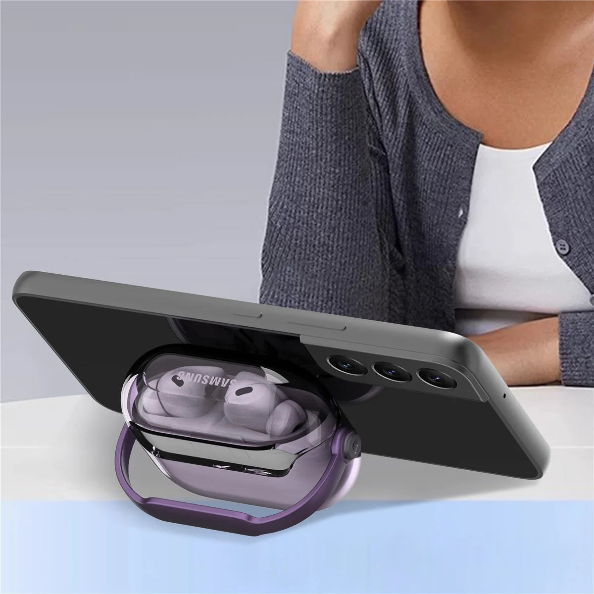 funda Para Samsung Galaxy Buds cubierta a prueba de golpes con llavero