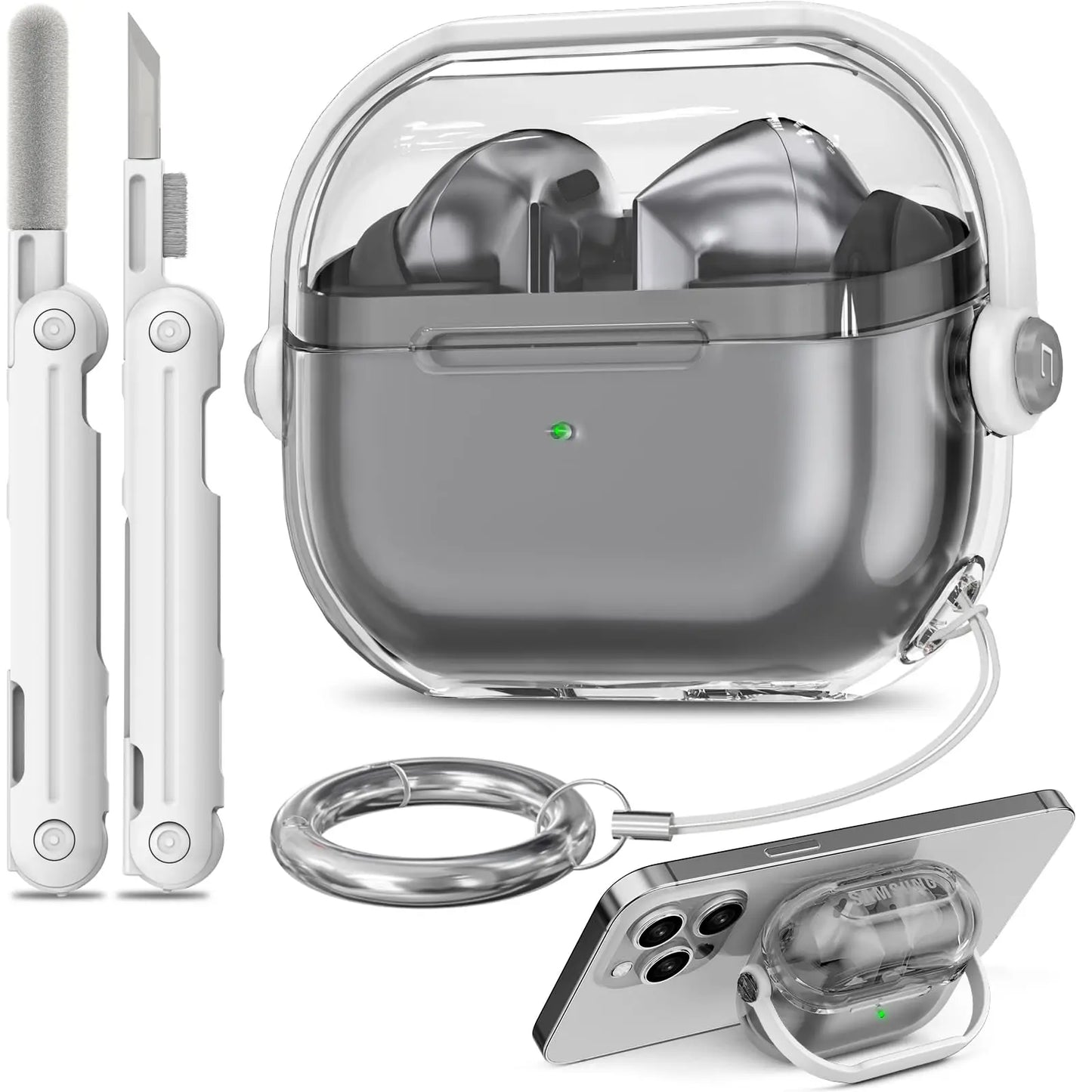 funda Para Samsung Galaxy Buds cubierta a prueba de golpes con llavero