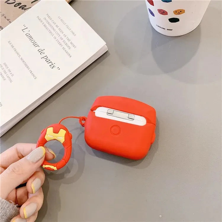 Funda protectora para Airpods, Spider-Man, Iron Man, Capitán América