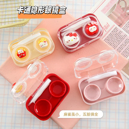 Sanrio Hello Kitty figuras de Anime dibujos animados transparente portátil