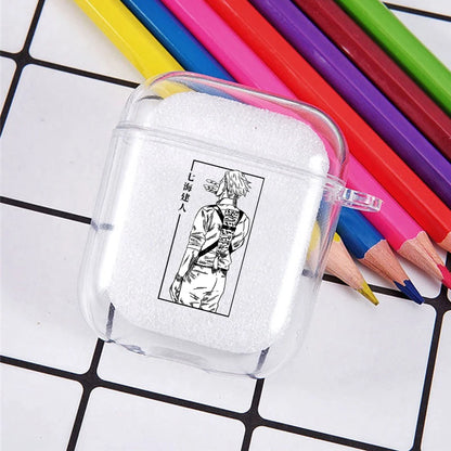 Funda transparente de TPU de Anime Jujutsu Kaisen para Airpods