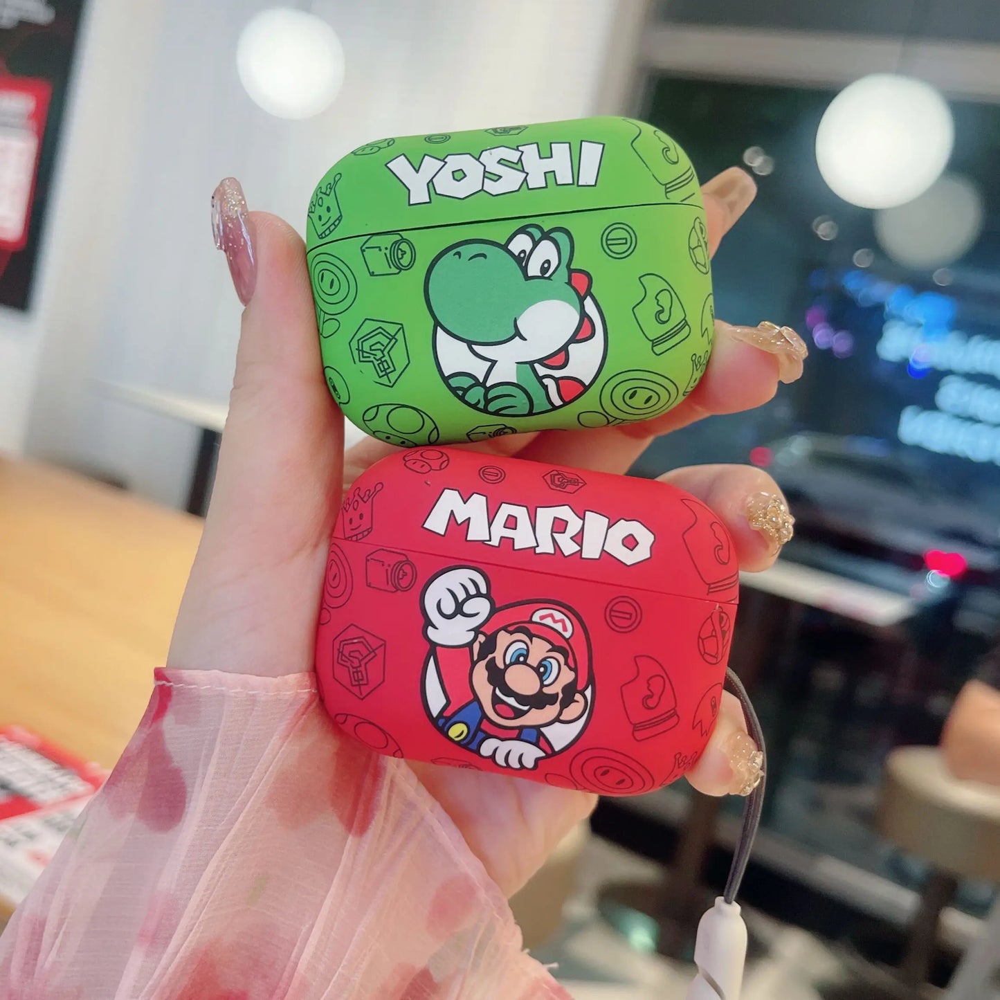 Fundas para Airpods con diseño de Mario y Yoshi