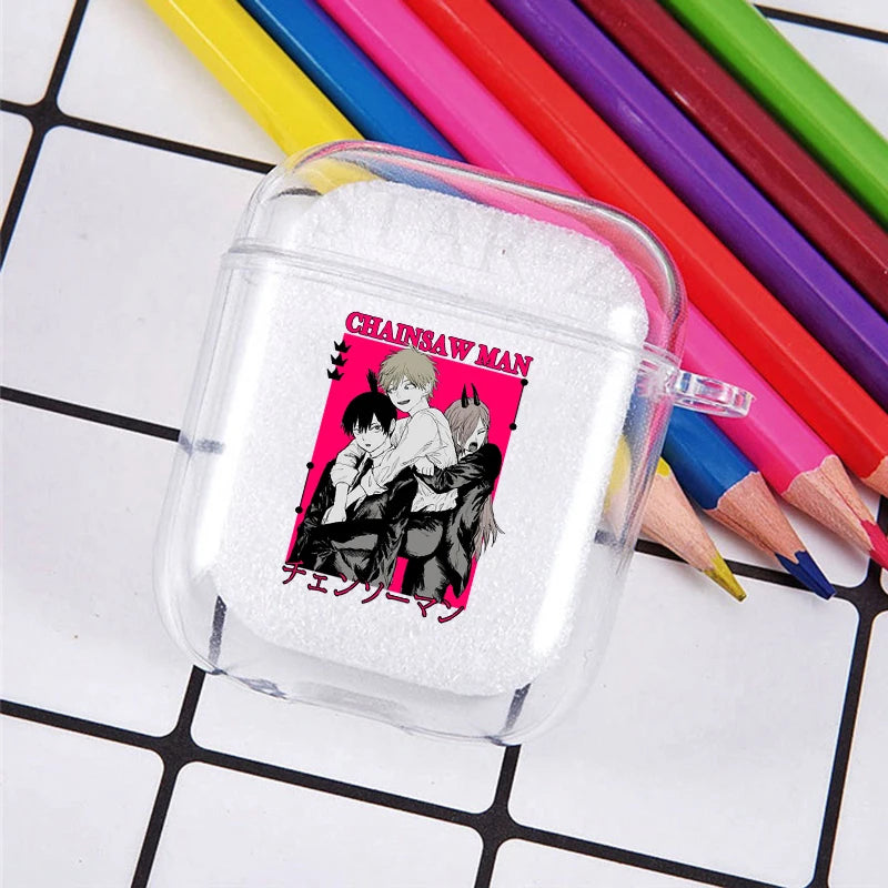 funda suave de TPU Power Denji Makima Aki Pochita funda para auriculares fundas Pro 3 2 1