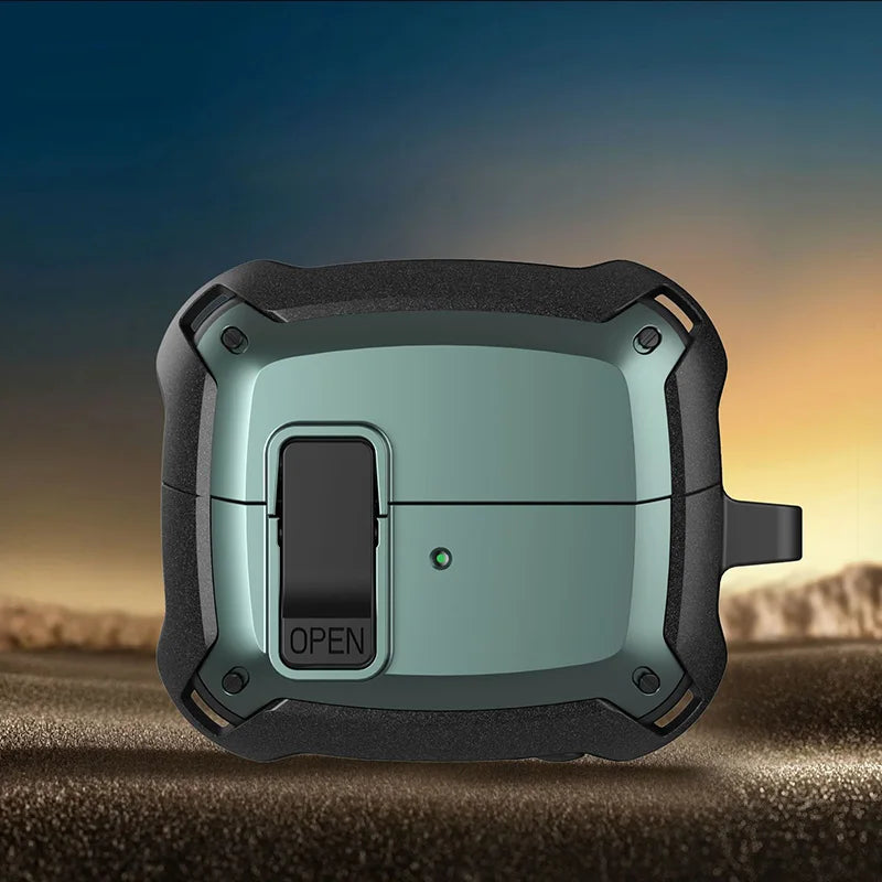 Funda para Samsung Galaxy Buds a prueba de golpes, con gancho.