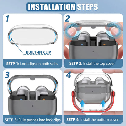 funda Para Samsung Galaxy Buds cubierta a prueba de golpes con llavero