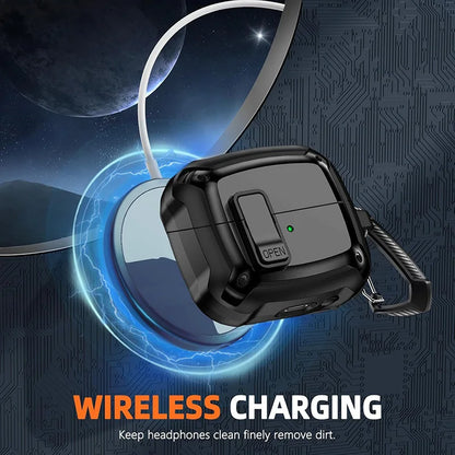 Funda para Samsung Galaxy Buds a prueba de golpes, con gancho.