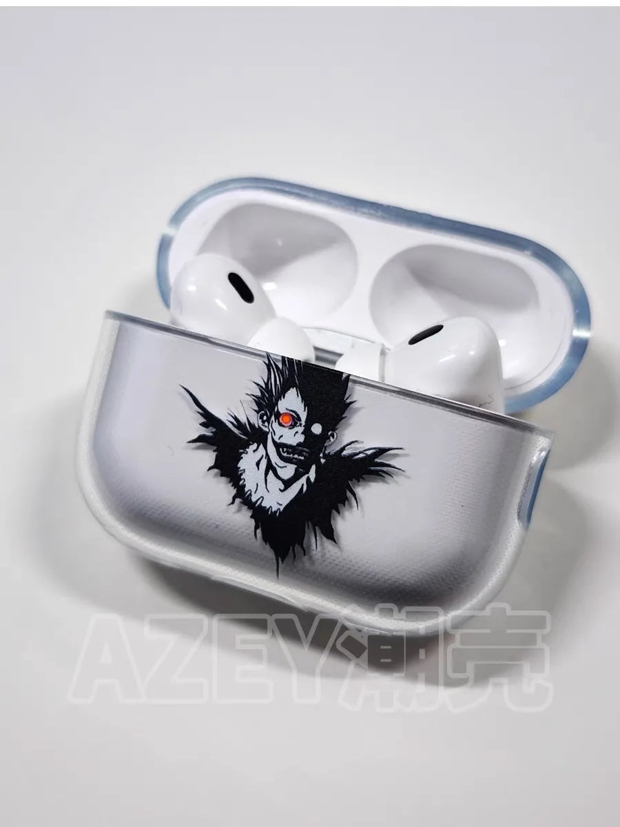 Funda para auriculares Death Note para Apple Airpods Pro, Yagami Light, Lawliet Ryuk, fundas protectoras para AirPods de anime