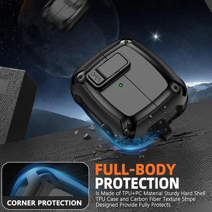 Funda para Samsung Galaxy Buds a prueba de golpes, con gancho.