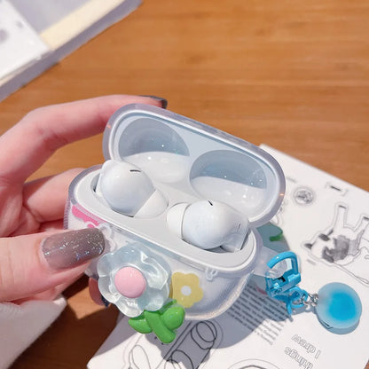 Funda para Xiaomi Redmi Buds 6 Pro con diseño de estrella 3D para auriculares Redmi Buds 6 Pro, con llavero